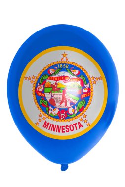 minnesota eyaletinde Amerikan bayrağı renkli balon