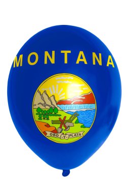 Montana Amerikan Devlet bayrağı renkli balon