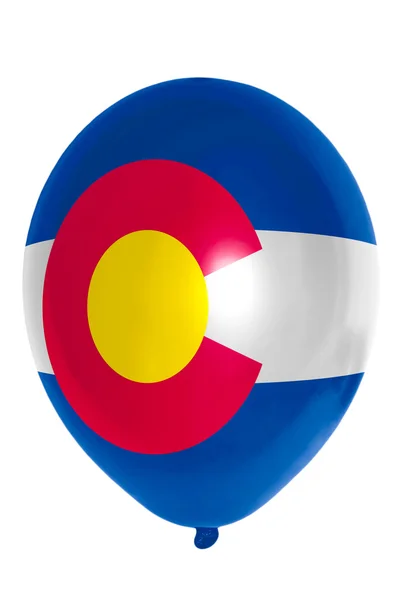 Ballon gefärbt in der Flagge des amerikanischen Bundesstaates Colorado — Stockfoto