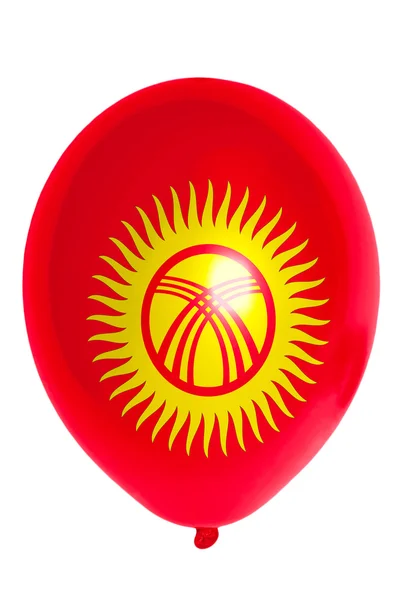 Balloon colored in national flag of kirghizstan — Stock Photo, Image