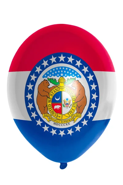 Balon w kolorze flaga z amerykańskiego stanu missouri — Zdjęcie stockowe