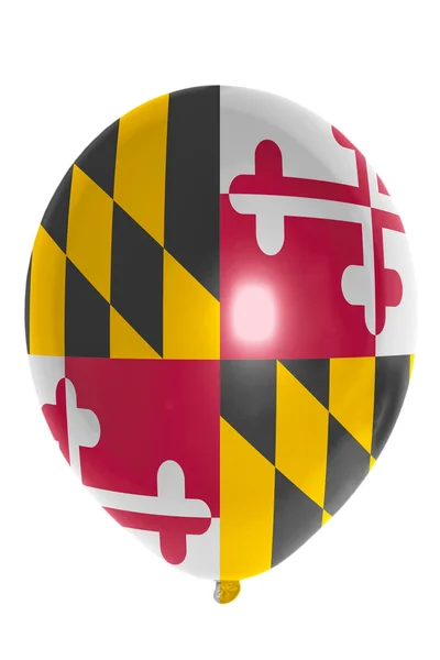 Воздушный шар, окрашенный в флаг американского штата Мэрилэнд — стоковое фото