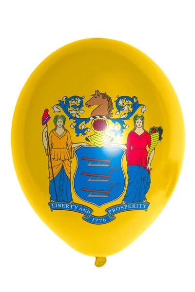 Воздушный шар, окрашенный в флаг американского штата Нью-Джерси — стоковое фото