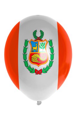 renkli balon içinde Peru bayrağı
