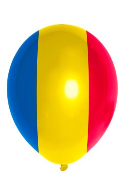Romanya ulusal bayrak içinde renkli balon