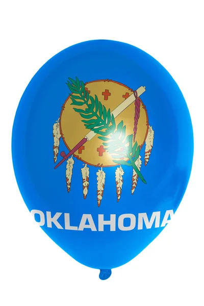 Balloon colored in flag of american state of oklahoma — Stockfoto