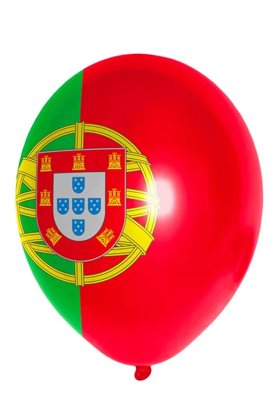 Ballong färgade i nationella flagga portugal — Stockfoto