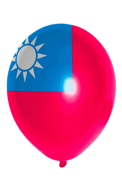 Balloon colored in national flag of taiwan — Stock Photo, Image
