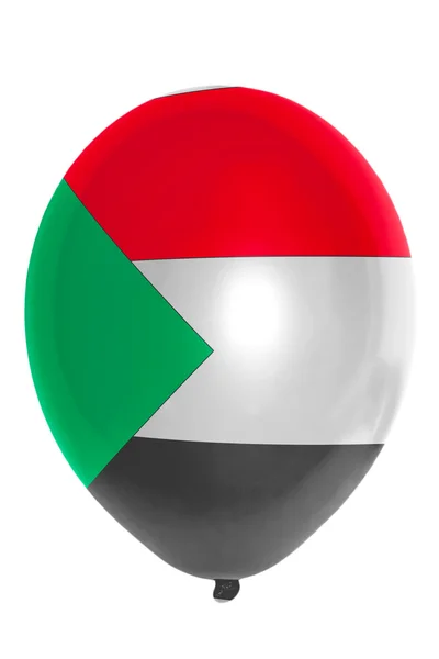 Barevné bubliny v národní Súdánská vlajka — Stock fotografie