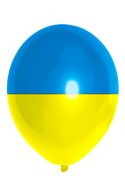 Ballong färgade i nationella flagga Ukraina — Stockfoto