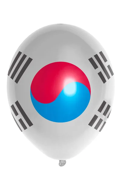 Balão colorido na bandeira nacional da Coréia do Sul — Fotografia de Stock