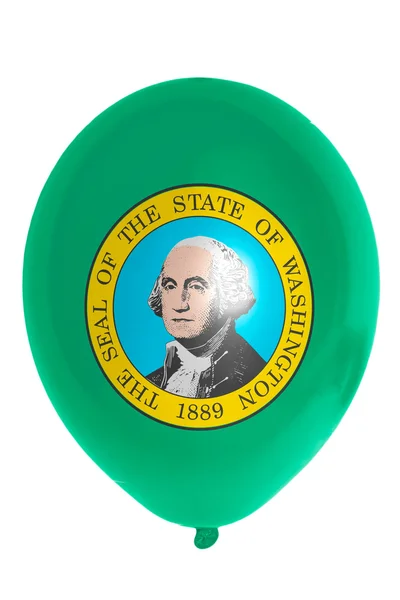 Ballong färgade i amerikanska delstaten washington flagga — Stockfoto