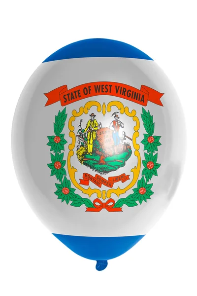 Ballong färgade i flaggan av amerikanska delstaten west virginia — Stockfoto