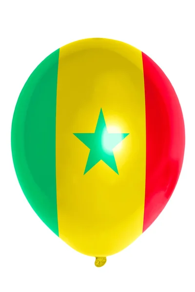Воздушный шар, раскрашенный в национальный флаг Сенегала — стоковое фото
