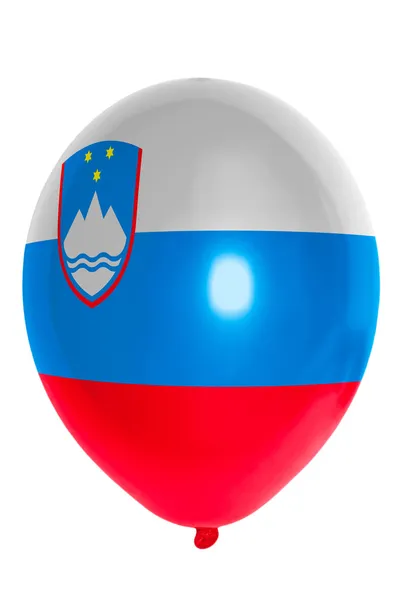 Luftballon in der slowenischen Nationalflagge — Stockfoto
