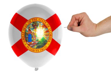 florida eyaleti Amerikan bayrağı renkli balon patlama