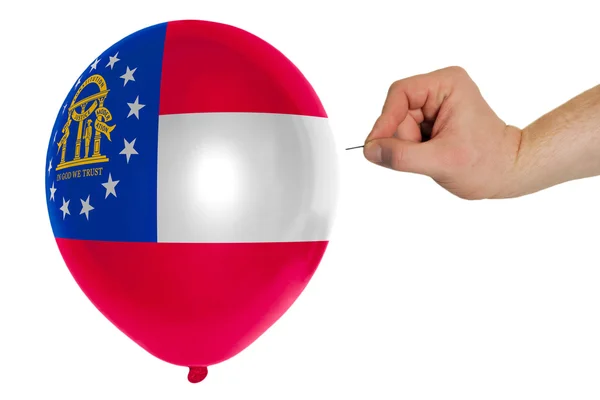 Ballon éclatant coloré en drapeau de l'état américain de géorgie — Photo