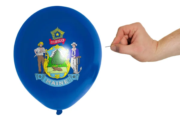 Sprack ballongen färgade i sjunka av amerikanska staten maine — Stockfoto