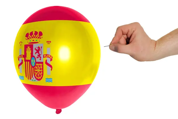 Bursting balloon colored in — Stock Photo, Image
