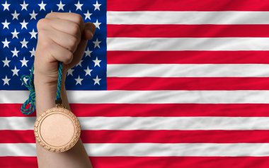 Amerika'nın ulusal bayrak, spor için bronz madalya