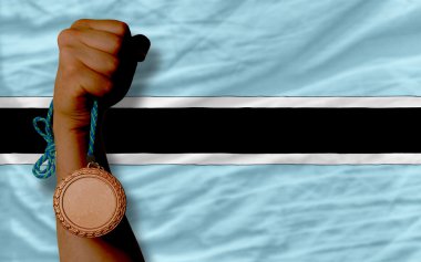 bronz madalya için spor ve Botsvana bayrağı