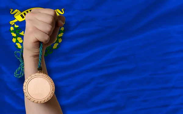 스포츠와 미국 네바다 주에서의 국기에 대 한 동메달 — 스톡 사진