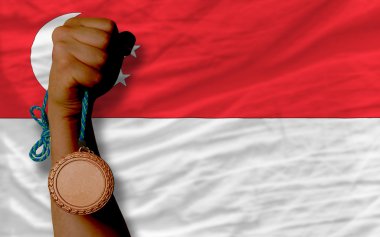 Singapur ulusal bayrak, spor için bronz madalya
