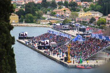 Rovinj, Hırvatistan - 13 Nisan 2014, red bull air race olay