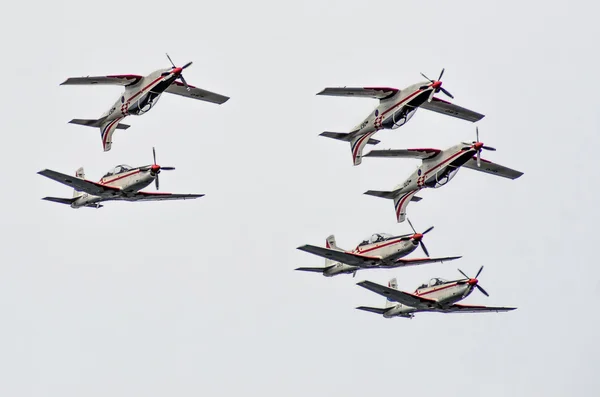 ROVINJ, CROATIA - APRIL 13 2014 exibition airplanes at Red Bull — Stock Photo, Image