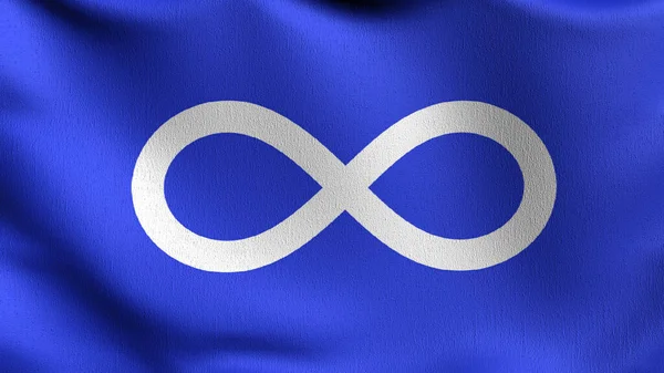 Флаг Метиды Развевается Ветру Рендеринг Изображением Махающего Знака — стоковое фото