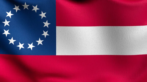 Die Flagge Der Konföderierten Staaten Von Amerika Weht Wind Darstellung — Stockfoto