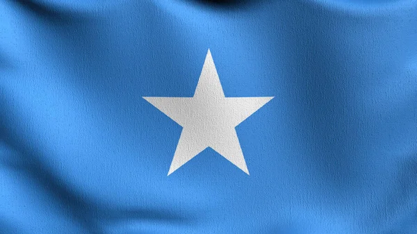 Σημαία Της Σομαλίας Που Φυσάει Στον Άνεμο Απόδοση Απεικόνιση Του — Φωτογραφία Αρχείου
