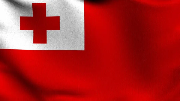 Tonga Vlajka Vlála Větru Vykreslování Ilustrace Vlnění — Stock fotografie