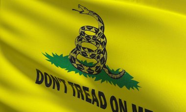 Rüzgarda dalgalanan bayrağıma basma. El sallama işaretinin 3 boyutlu canlandırması