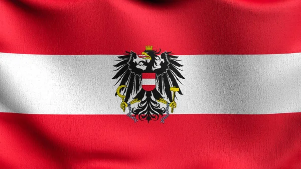 Oostenrijk Nationale Vlag Waait Wind Geïsoleerd Officiële Patriottische Abstract Ontwerp — Stockfoto