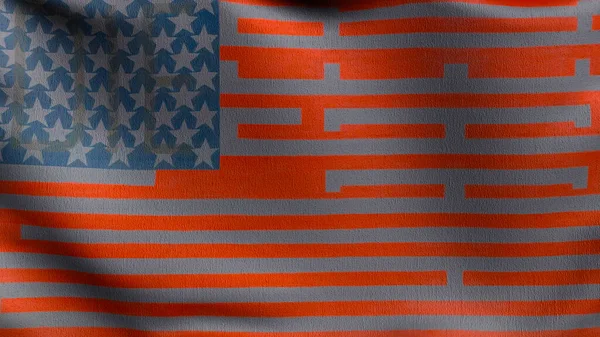 Faith Ringgold American Usa Flag Blowing Wind Rendering Illustration Waving — Stock Photo, Image