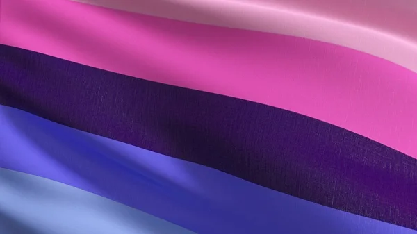 Pycha Tęcza Omnisexual Flaga Lgbt Wieje Wietrze Ilustracji Renderowania Znaku — Zdjęcie stockowe