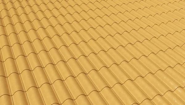 Widok Góry Brązowe Podwójne Faliste Płytki Dachu Domu Lub Domu — Zdjęcie stockowe