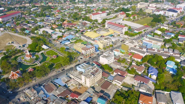 Letecký Pohled Obytné Budovy Ratchaburi Panorama Thajsko Městské Město Asii — Stock fotografie