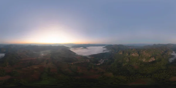 360 Grad Panorama 180 Grad Winkel Nahtloses Panorama Der Luftaufnahme — Stockfoto