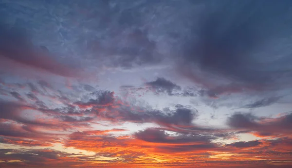 Sunset Sky Abstract Nature Background Dramatic Blue Orange Colorful Clouds — Stock Photo, Image