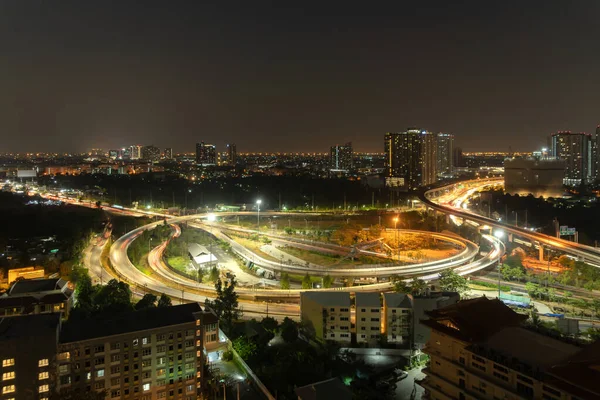 Вид Воздуха Дорогу Центре Бангкока Тайланд Финансовый Район Бизнес Центры — стоковое фото