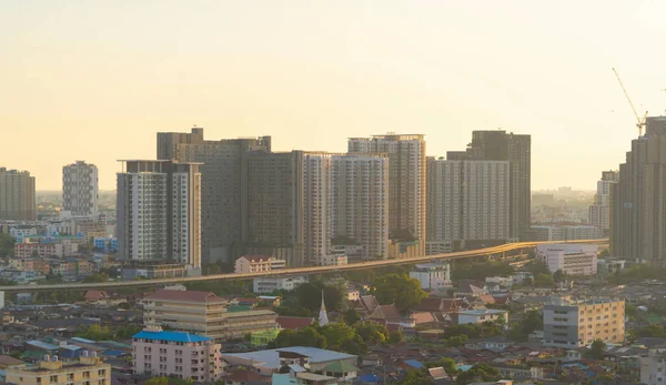 Vista Aérea Bangkok Downtown Skyline Tailândia Distrito Financeiro Centros Negócios — Fotografia de Stock