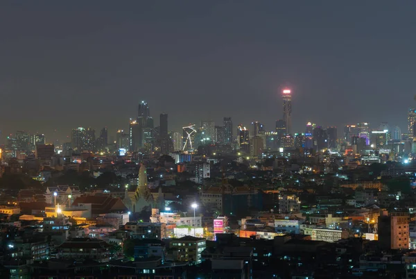 Flygfoto Över Sathorn Bangkok Downtown Skyline Finansdistrikt Och Kontorshotell Smarta — Stockfoto
