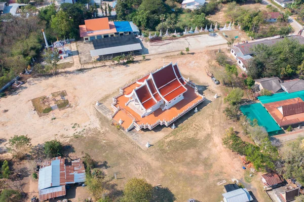 Вид Сверху Воздуха Ват Фон Тонг Бурирам Сити Таиланд Тайский — стоковое фото