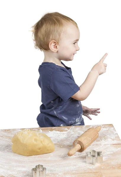 Child making cookies — Stock Photo, Image