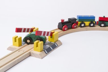 Araba ile gelen tren kapısı üzerinde