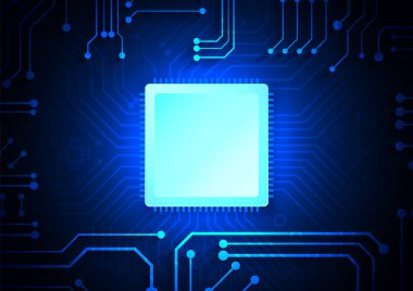 Yüksek teknolojili dijital veri bağlantı sistemi ve bilgisayar elektronik tasarımı ile devre teknolojisi arkaplanı