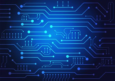Yüksek teknolojili dijital veri bağlantı sistemi ve bilgisayar elektronik tasarımı ile devre teknolojisi arkaplanı