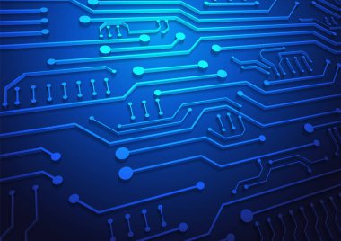 Yüksek teknolojili dijital veri bağlantı sistemi ve bilgisayar elektronik tasarımı ile devre teknolojisi arkaplanı